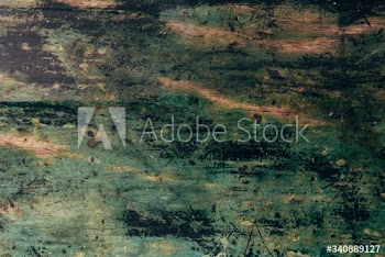 Green wooden plank