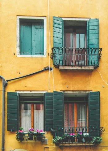 Green Wooden Windows