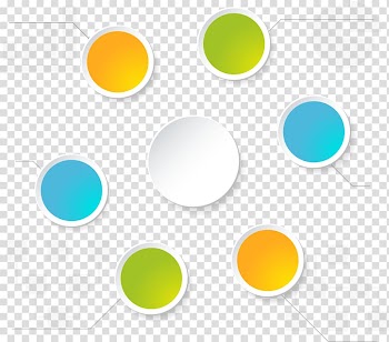 Green, yellow, and blue button illustration, Label, Colorful circle label transparent background PNG clipart
