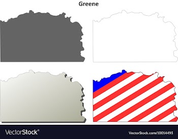 Greene Map Icon Set vector image