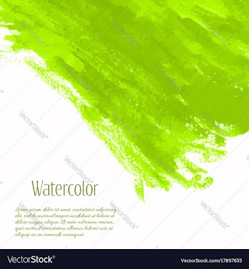  					Greenery hand paint watercolor texture vector image														