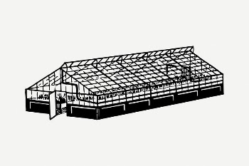 Greenhouse building  drawing, vintage | Free PSD - rawpixel