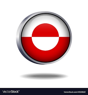 greenland flag button