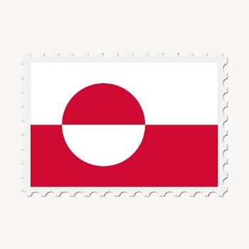 Greenland flag collage element, postage | Free PSD - rawpixel