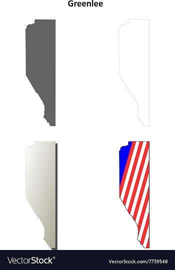 Greenlee County Arizona outline map set vector image