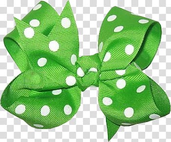 Greens, green and white polka-dot ribbon transparent background PNG clipart