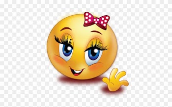 Greet Smile Girl Wave Hand - Girl Smiley Thumbs Up