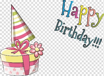 Greeting card Birthday Elephant Illustration, Birthday pattern transparent background PNG clipart