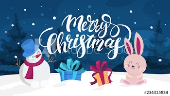 Greeting card Merry Christmas for a decoration