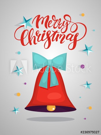 Greeting card Merry Christmas for a decoration