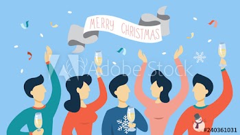 Greeting card Merry Christmas for a decoration