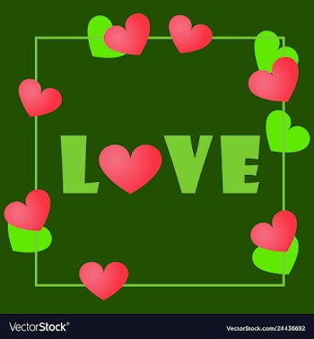 Greeting card of hearts vector image