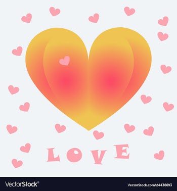 Greeting card of hearts vector image