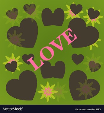 Greeting card of hearts vector image