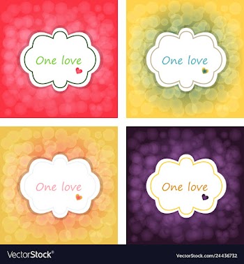 Greeting card of hearts vector image