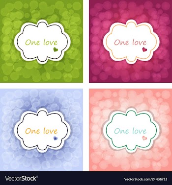 Greeting card of hearts vector image
