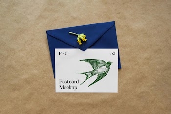 Greeting Card with Envelope Mockup p-c 52 postcard mockup 
