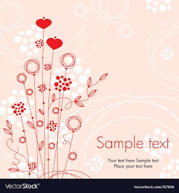 Greeting floral card vector image
