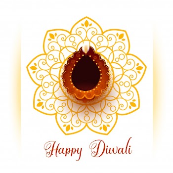 Greeting for happy diwali festival celebration Free Vector
