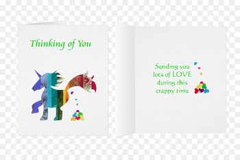 Greeting & Note Cards Paper Unicorn Birthday - Unicorn heart 