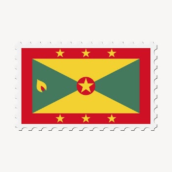 Grenada flag clipart, postage stamp. | Free Photo - rawpixel