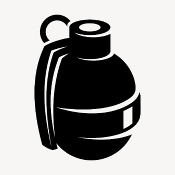 Grenade silhouette collage element, weapon | Free PSD - rawpixel