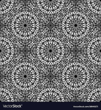 Grey abstract geometrical bohemian floral pattern vector image
