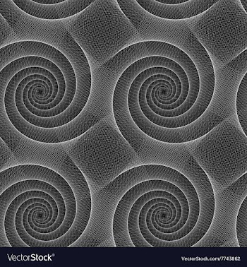 Grey abstract spiral design repeat pattern vector image