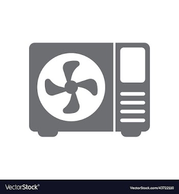 grey ac outdoor solid icon