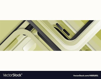 grey and green minimal geometric abstract banner