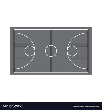 grey basketball court icon