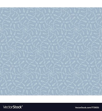 Grey blue seamless floral pattern wallpaper vector image
