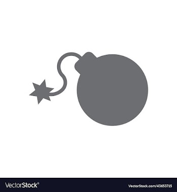 grey bomb with lit fuse solid icon