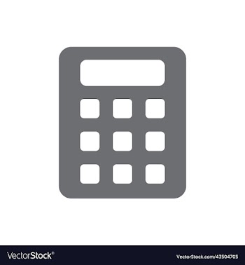 grey calculator solid icon