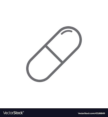 grey capsule outline icon