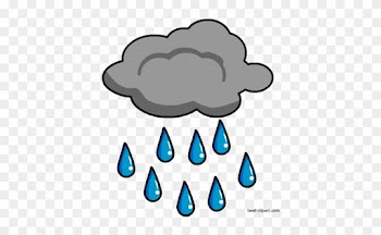 Grey Cloud And Rain Free Clip Art Image - Clip Art