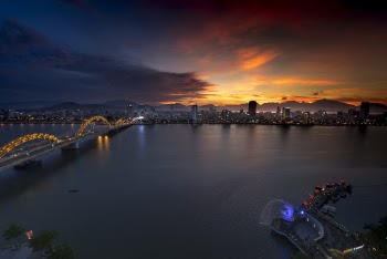 Grey Concrete Bridge at Night