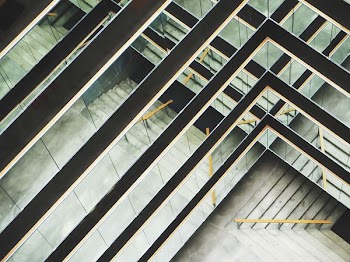 grey concrete stairs