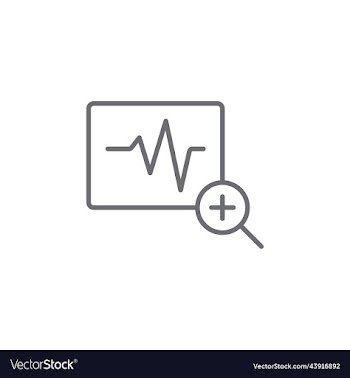 grey diagnostic with magnifying glass icon