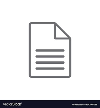 grey document line art icon