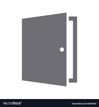 grey door solid icon