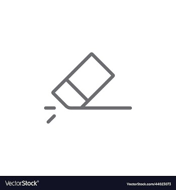 grey eraser abstract line art icon
