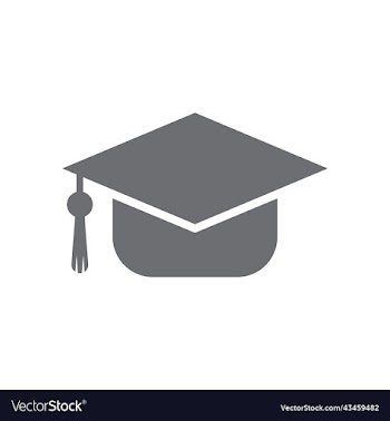 grey graduation hat solid icon