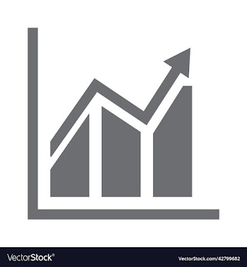 grey graph icon or logo