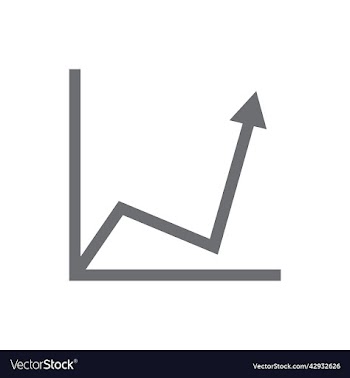 grey growing graph icon