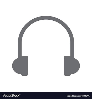 grey headphones or earphones icon