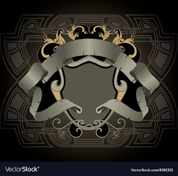 Grey Heraldry Design vector image