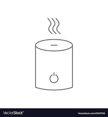 grey humidifier line icon
