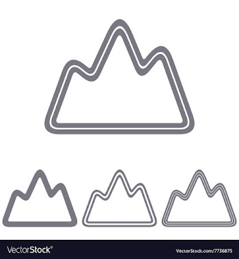 Grey line exploration logo design set vector image