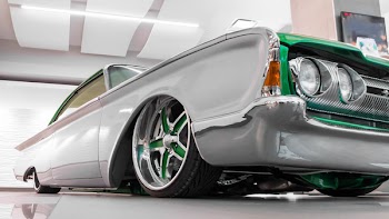 Grey Low Rider Vehicle